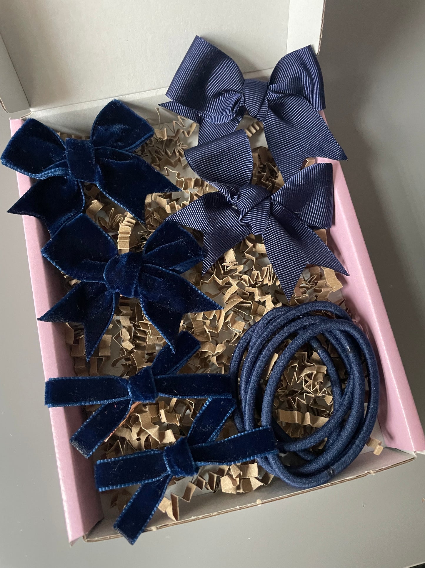 Navy School Hair Bows