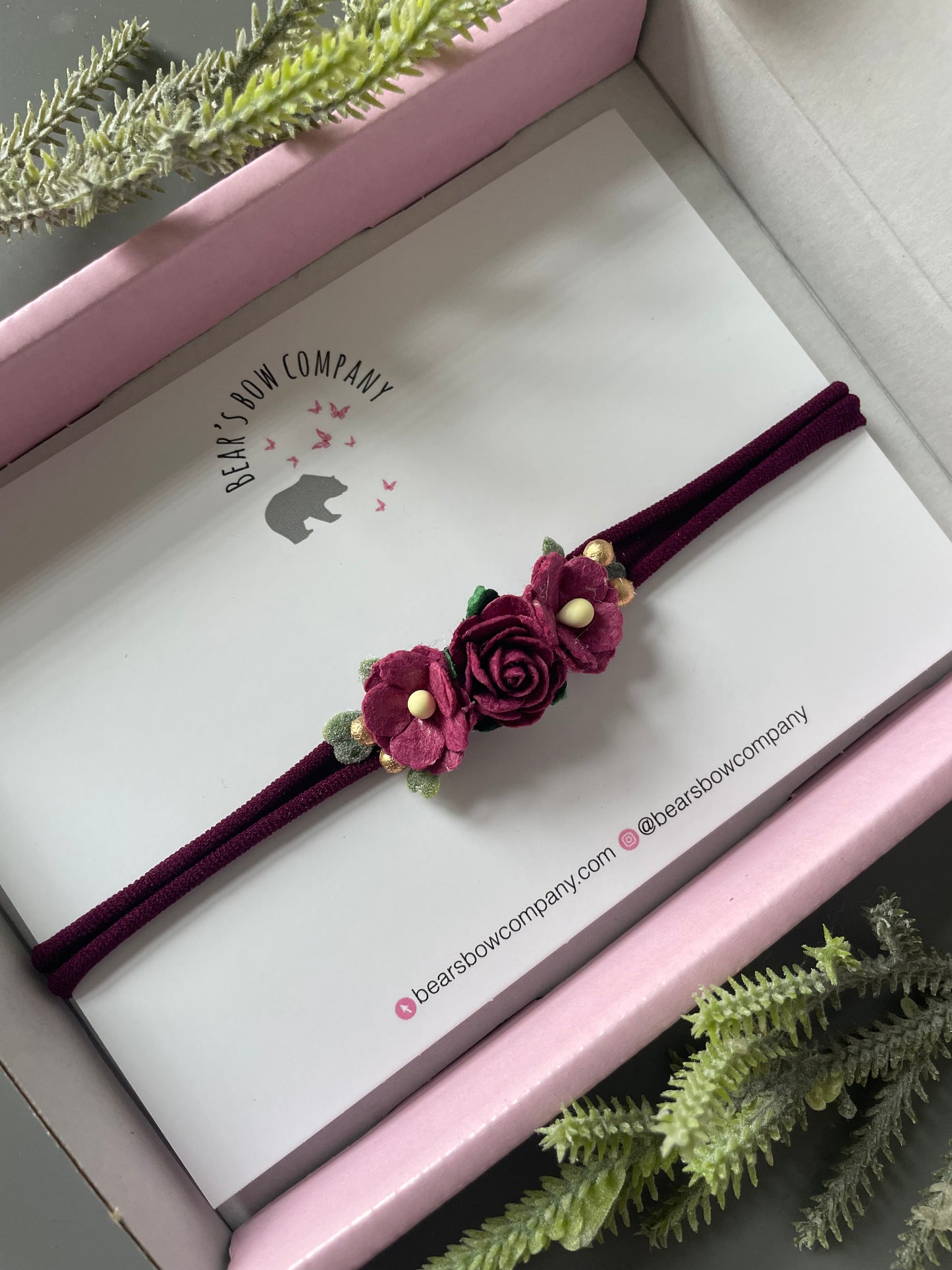 Burgundy Baby Headband