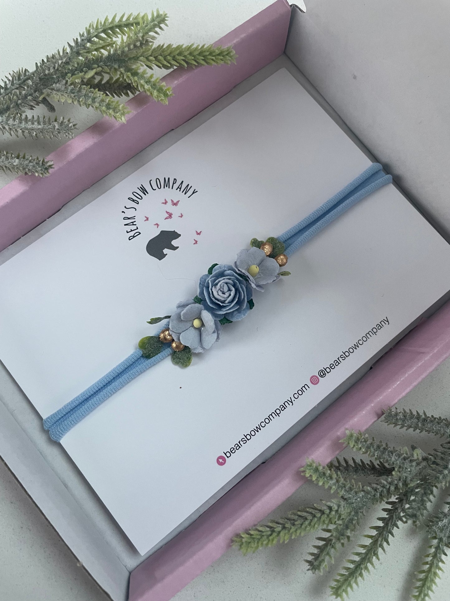 Baby Blue Flower Headband