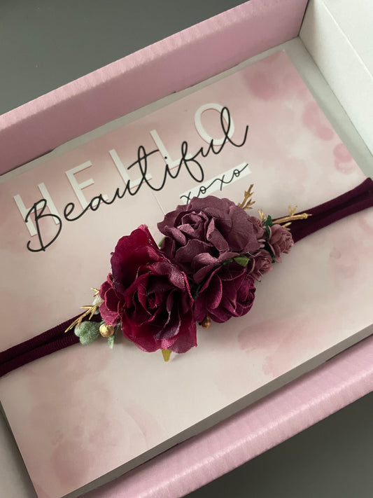 Purple Flower Headband