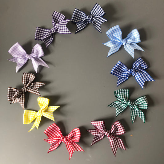 Gingham School Bows