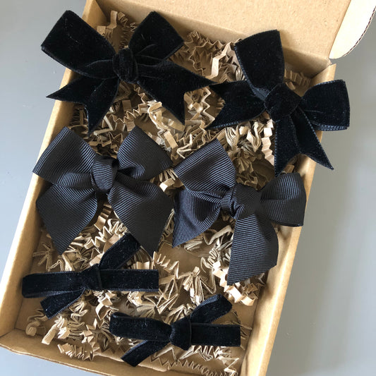 Black School Hair Bows