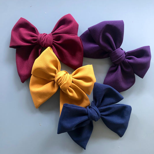 Autumn Bows (Navy, Aubergine, Burgundy and Mustard)
