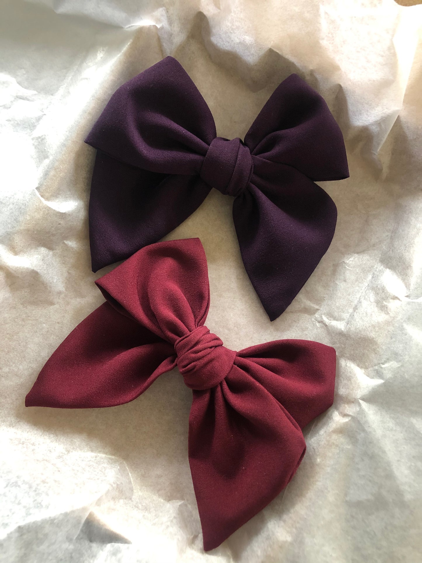 Autumn Bows (Navy, Aubergine, Burgundy and Mustard)