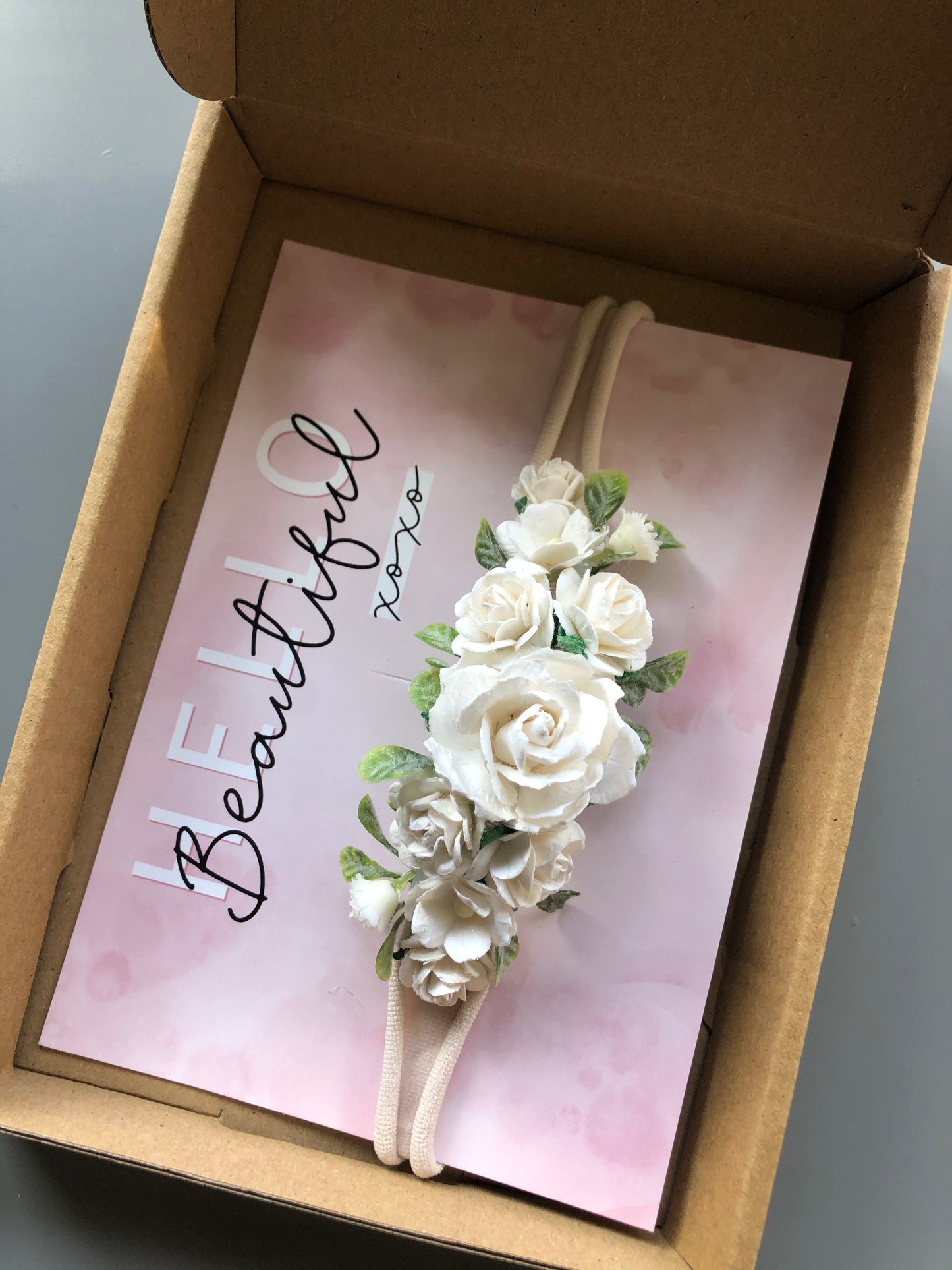 White Flower Headband
